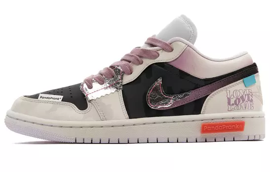Jordan Air Jordan 1 винтажные баскетбольные кроссовки женские, Black brown pink