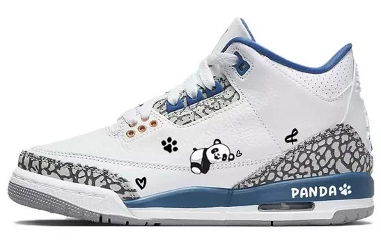 Jordan Air Jordan 3 Винтажные баскетбольные кроссовки женские, Blue