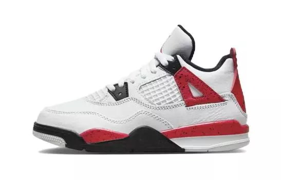Jordan Air Jordan 4 Детские баскетбольные кроссовки BP, Red and White