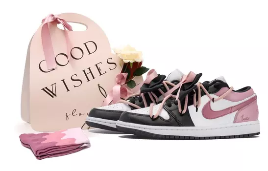 Jordan Air Jordan 4 Винтажные баскетбольные кроссовки женские, Dark Obsidian/Fierce Pink/White