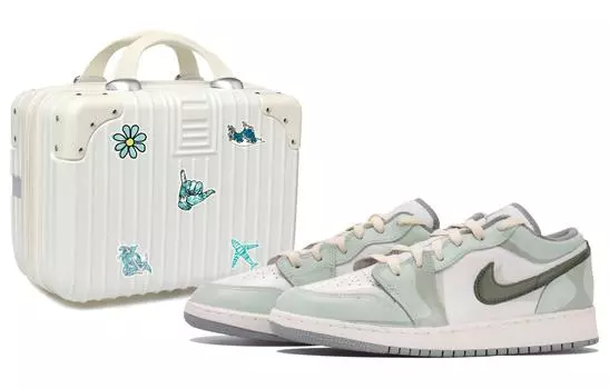 Jordan Air Jordan 4 Винтажные баскетбольные кроссовки женские, White/Green