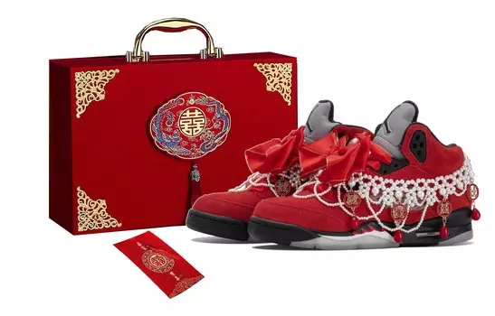 Jordan Air Jordan 5 Винтажные баскетбольные кроссовки женские, Red