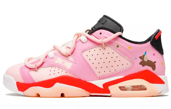 Jordan Air Jordan 6 Винтажные баскетбольные кроссовки женские, Pink