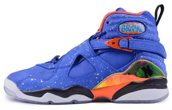 Кроссовки Jordan Air Jordan 8 Vintage Basketball, синий/оранжевый