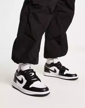 Jordan – AJ1 Low – Бело-черная спортивная обувь до щиколотки