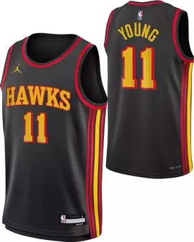 Jordan Черная майка Nike Youth Atlanta Hawks Trae Young #11 Dri-FIT Swingman