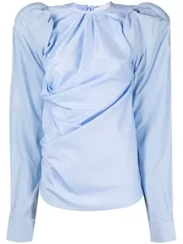 Jordan Dalah Studio топ Windswept с пышными рукавами, синий