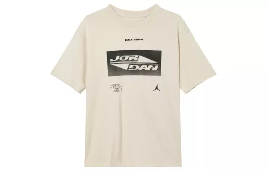 Jordan Футболка женская, легендарная, светло-умбовая/черная