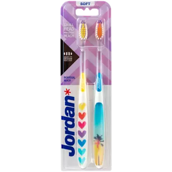 Jordan Individual Reach зубная щетка мягкая, 2 шт/1 упаковка