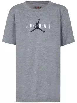 Jordan Kids футболка Jumpman с логотипом, серый