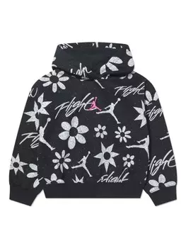 Jordan Kids худи с принтом Floral Flight, черный