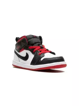 Jordan Kids кроссовки Air Jordan 1 Mid White/Gym Red, белый