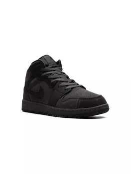 Jordan Kids кроссовки Air Jordan 1 Mid "Black Suede", черный