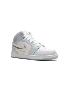 Jordan Kids кроссовки Air Jordan 1 Mid SE Glitter Swoosh, синий