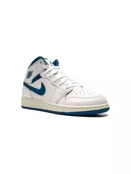 Jordan Kids кроссовки Air Jordan 1 Mid SE "Industrial Blue", белый