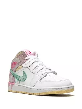 Jordan Kids кроссовки Air Jordan 1 Mid SE (GS), белый
