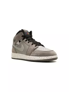 Jordan Kids кроссовки Air Jordan 1 Mid Wings "NYC Subway", серый