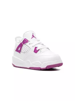 Jordan Kids кроссовки Air Jordan 4 Retro 'Hyper Violet', белый