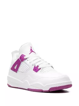 Jordan Kids кроссовки Air Jordan 4 Retro PS Hyper Violet, белый