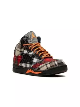 Jordan Kids кроссовки Air Jordan 5 Retro Plaid, черный