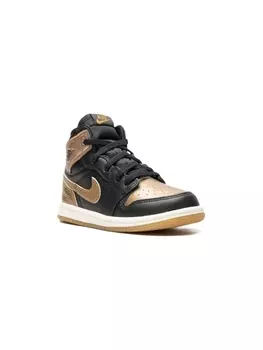 Jordan Kids кроссовки Jordan 1 Retro High OG "Черный/Металлик Золото", черный