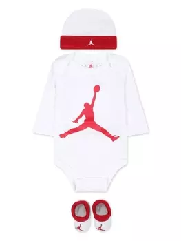 Jordan комплект боди с принтом Jumpman, белый