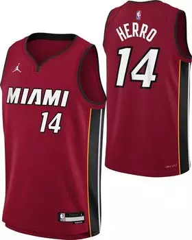 Jordan Красная майка Nike Youth Miami Heat Tyler Herro #14 Dri-FIT Swingman