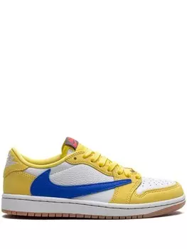 Jordan кроссовки Air 1 Retro Low "Canary" от Travis Scott, нейтральный цвет