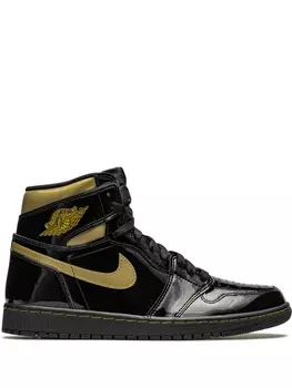 Jordan кроссовки Air Jordan 1 High Black Metallic Gold, черный
