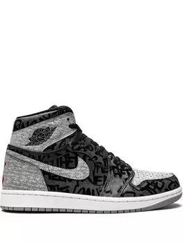 Кроссовки Jordan Air Jordan 1 High OG Rebellionaire, черный/серый