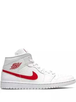 Кроссовки Jordan Air Jordan 1 Mid, белый/красный