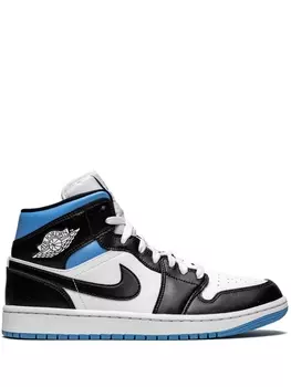 Кроссовки Jordan Air Jordan 1 Mid, черный/голубой/белый