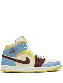Jordan кроссовки Air Jordan 1 Mid Fearless из коллаборации с Maison Chateau Rouge, синий