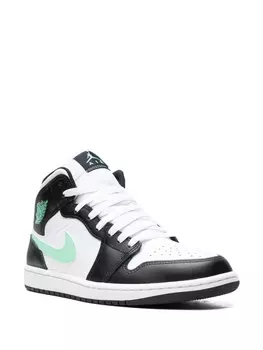 Jordan кроссовки Air Jordan 1 Mid Green Glow, черный