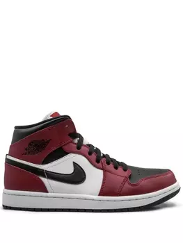 Кроссовки Jordan Air Jordan 1 Mid, темно-красный/белый