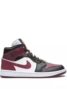 Кроссовки Jordan Air Jordan 1 Mid, бордовый/черный/белый