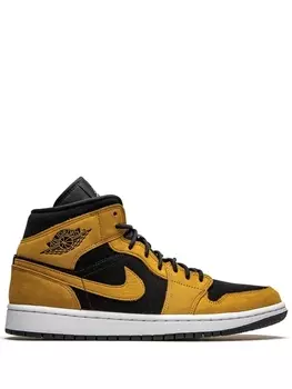 Кроссовки Jordan Air Jordan 1 Mid SE, темно-коричневый/желтый