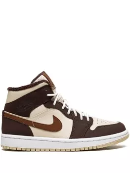 Кроссовки Jordan Air Jordan 1 Mid SE, темно-коричневый/белый
