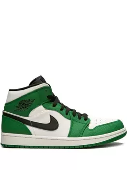 Кроссовки Jordan Air Jordan 1 Mid SE, зеленый/белый/черный