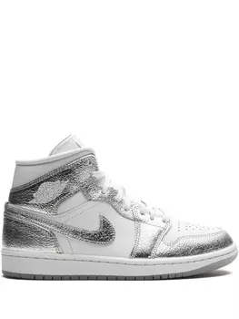 Jordan кроссовки Air Jordan 1 Mid SE Metallic Silver, белый