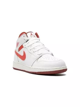 Jordan кроссовки Air Jordan 1 Mid SE White/Dune Red, белый