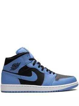 Jordan кроссовки Air Jordan 1 Mid University Blue/Black, синий