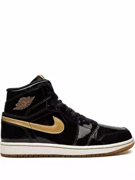 Кроссовки Jordan Air Jordan 1 Retro High OG, черный/золотой