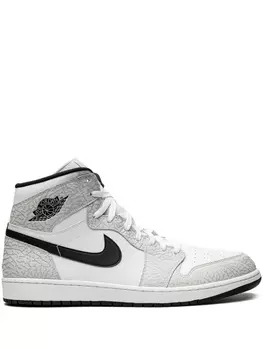Кроссовки Jordan Air Jordan 1 Retro High, белый/светло-серый/черный