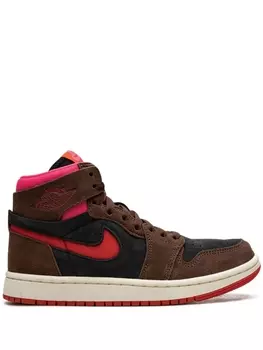 Jordan кроссовки Air Jordan 1 Zoom Air CMFT Cacao Wow/Picante Red/Black/Hyper Pink, коричневый