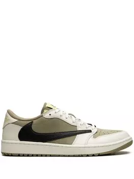 Jordan кроссовки x Travis Scott Air Jordan 1 Low Golf, белый