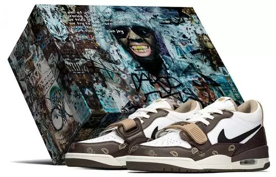 Jordan Legacy 312 Vintage Баскетбольные кроссовки унисекс, Black/Brown