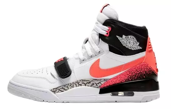 Кроссовки Jordan Legacy 312 Vintage Basketball Unisex, белый/черный/розовый