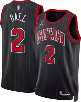 Jordan Мужская черная майка Nike Chicago Bulls Lonzo Ball #2 Dri-FIT Swingman