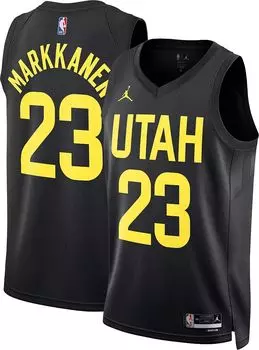 Jordan Мужская черная майка Nike Utah Jazz Lauri Markkanen #23 Dri-FIT Swingman